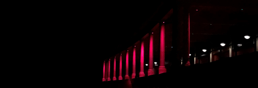 Western shelter lit up red banner size